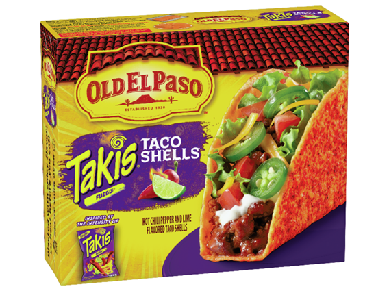 Old El Paso Takis taco shells packaging